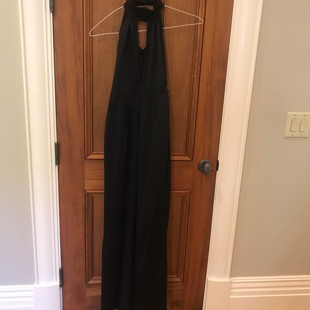 GUESS High neck lace V jumpsuit with pockets